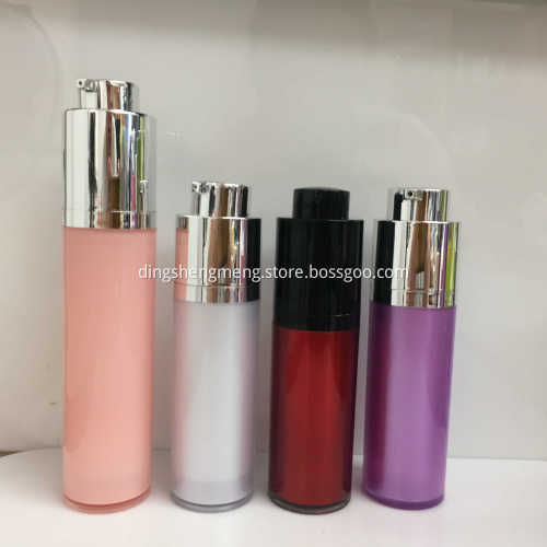 luxe paarse kleur pompfles luftloser cremecontainer 15ml 50ml
